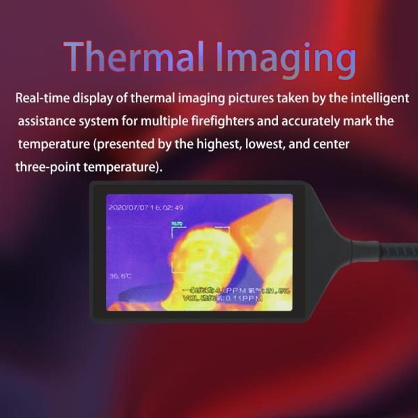 4G Smart Thermal Measuring Helmet Camera Multi-Gas Detection Bluetooth4.0 GPS Led Light