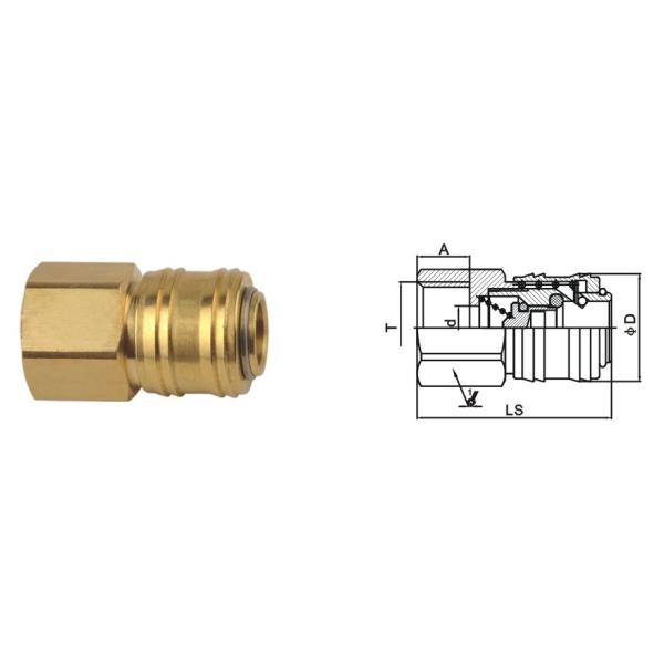 Professional Pneumatic Quick Connect Coupling , Nickle Plated Air Quick Disconnect