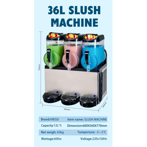 AutoClean Smoothie Slush Machine 12L 24L 36l Commercial Daiquiri Machine