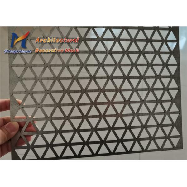 Triangle Hole Black Perforated Aluminum Mesh 2440mm 1220mm