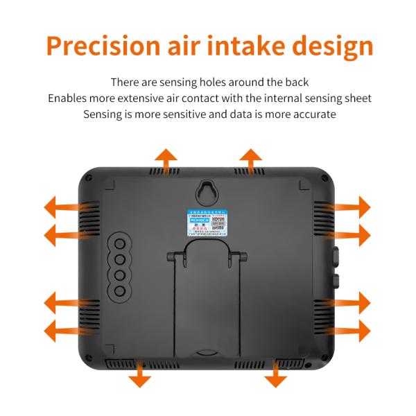 Digital Thermometer Temperature and Humidity Meter Home Clock Wall Mounted Alarm LED Display With Probe Industrial Large Screen