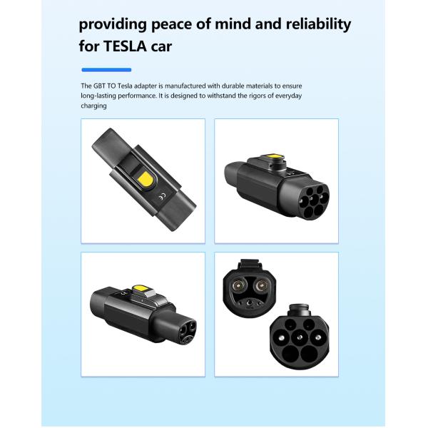 32A 220v Waterproof Portable Charging Adapters for Electric Vehicles Condition 7kw PC Copper NACS Type2 to Tesla 32A Chargers