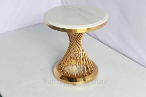 China Rotary Steel Pipe Small Waist Design Round Side Table End Table on sale