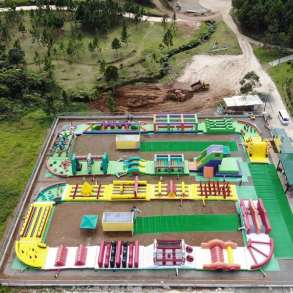 Cheap giant Blow Up Inflatable Water Park Obstacle Course 302.5m Long for sale