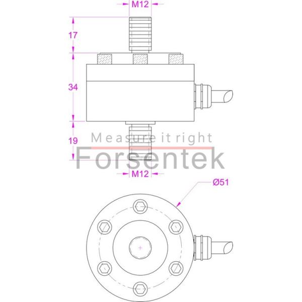 Pull push load cell pull press force sensor