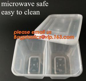 Best Disposable Plastic 4 Compartment Food Thermal Lunch Container Box,Plastic Takeaway Food Box with conjoined cover bagease wholesale