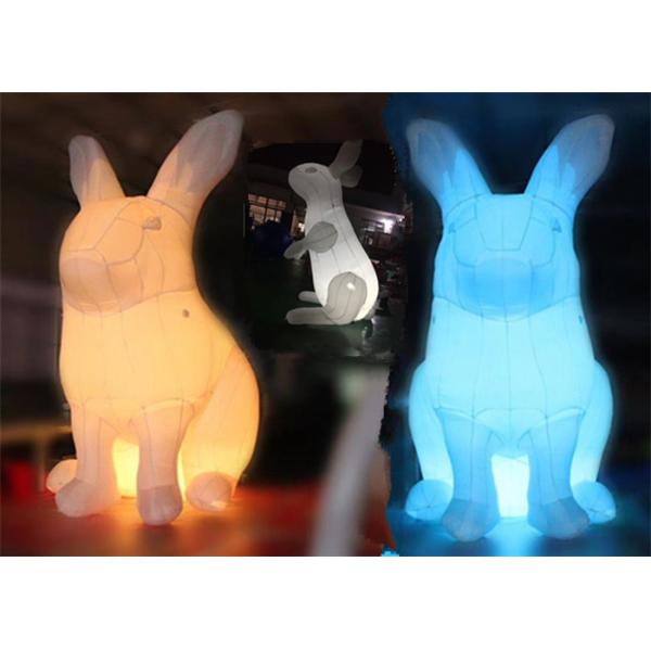 LED Color Changing Inflatable Easter Bunny Costume , Giant Inflatable Rabbit