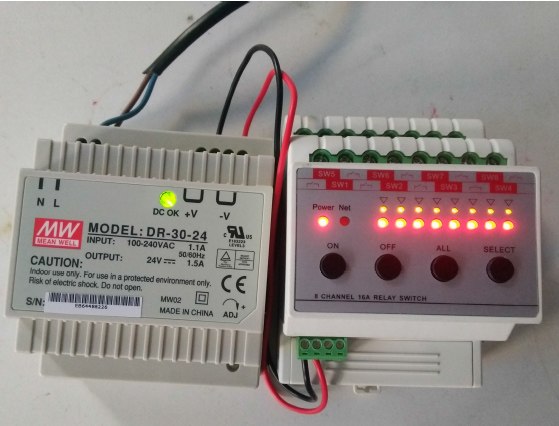 Smart Home Lighting Control Unit Relay Switch Module 8 Way 16A In Line With RS485 Modbus Protocol