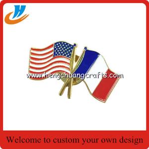 Best Flag shape soft enamel pin,high quality metal pin lapel pin with gold plated wholesale