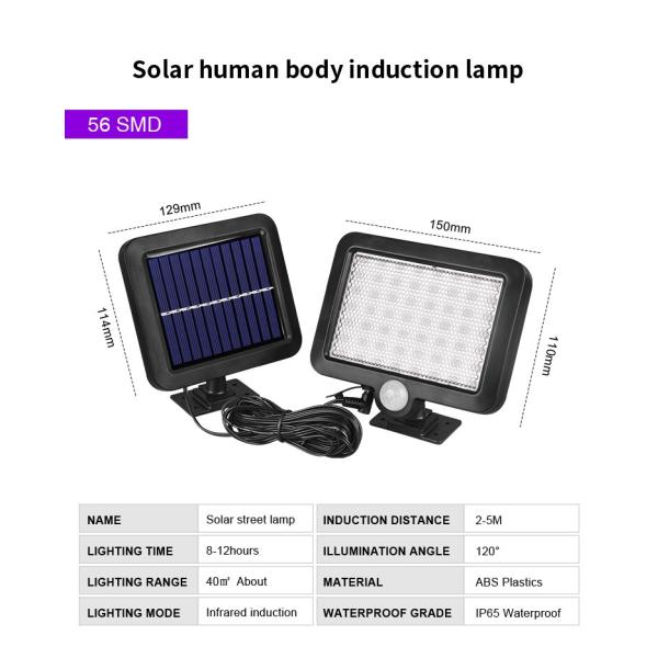 Ip65 Integrated Wall Mounted Solar Flood Light Motion Sensor 100w 200w
