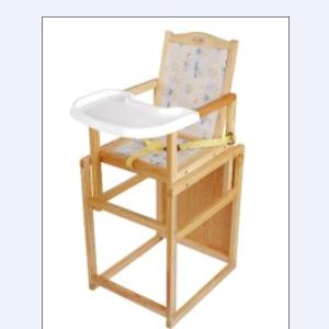 Best Foldable Wood Babies High Chairs with Desk , Safety Baby Dinner Chair wholesale