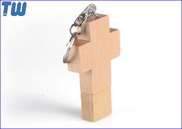 Cheap Christmas Gifts Wooden Cross 2GB USB Memory Stick Thumbdrives for sale