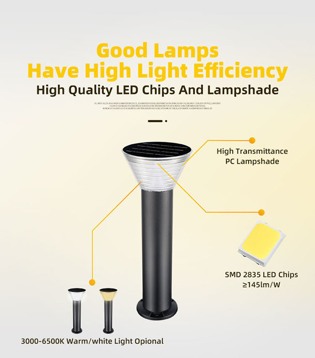 15W IP65 LED Solar Energy Lawn Lamp , Outdoor Courtyard Solar Lights