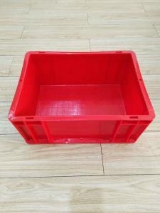 China Virgin Plastic Red Euro Stacking Containers 400*300 mm Conveyor Sorting System Lids Option on sale