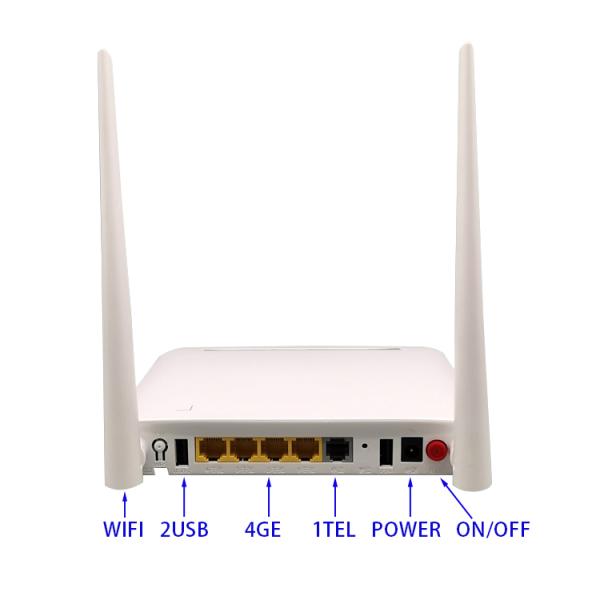OEM Hk720 FTTH GPON/EPON XPON ONU ONT APC/ UPC 4GE 1POTS 2.4G 5G WIFI 1USB