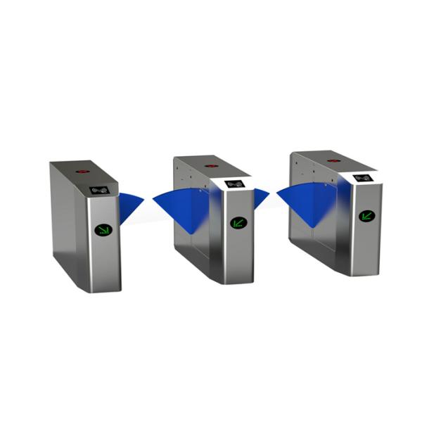 Face Recognition Flap Barrier Gate with 600mm Lane Width and LED Indicator for Secure Access Control