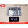 Buy cheap 2114 Aluminium Disposable Food Container , Disposable Tin Foil Trays 1000ml from wholesalers