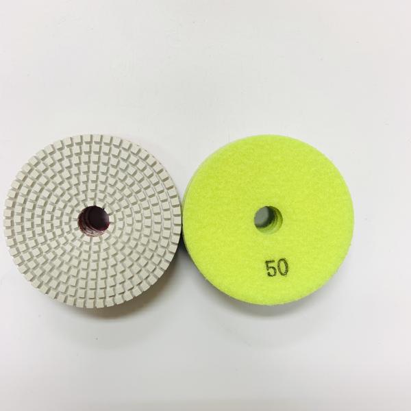 Cheap White 3 Step 100mm Resin Wet Diamond Polishing Pads for sale