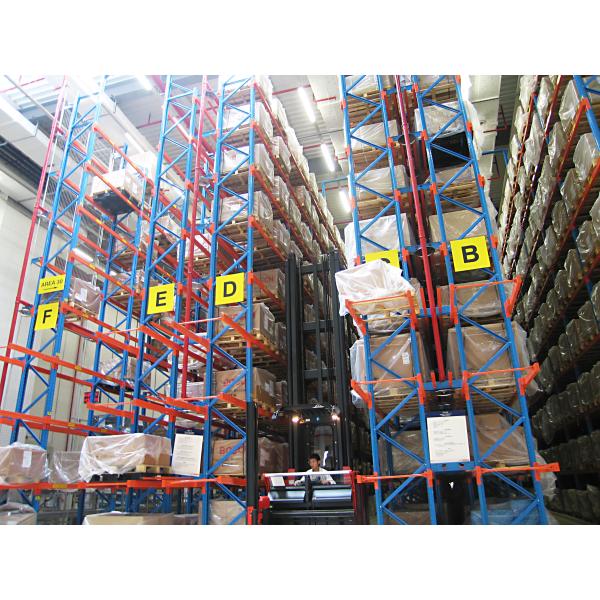 Compact Very Narrow Aisle Industrial Racking For Warehouse Storage