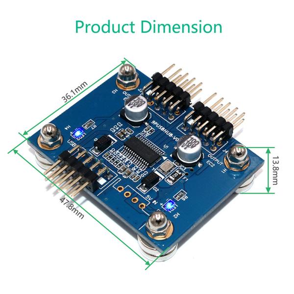 3mil Flexible PCB Wireless Usb 2.0 Hub Mouse 10mm Board 5V LED Indicator