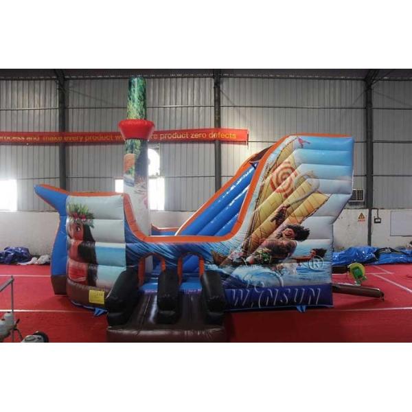 Ship Style Inflatable Dry Slide , Waterproof PVC Large Blow Up Slide