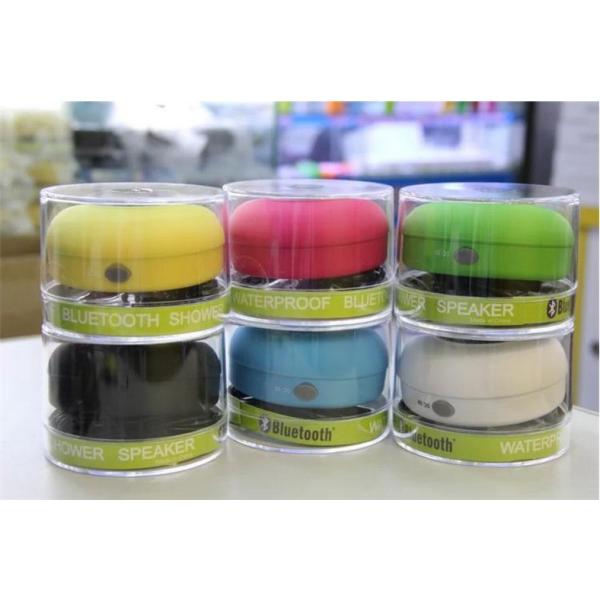 Mini PVC Waterproof Bluetooth speaker With Suction Cup 3W Wireless Portable Sticker Speaker