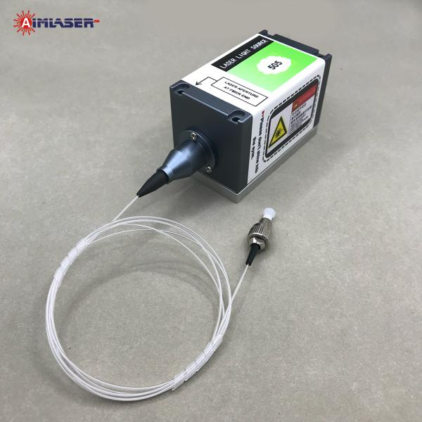 High-Stability 505nm 30mW Laser System with TTL Modulation and Adjustable Power Single-Mode Fiber Output