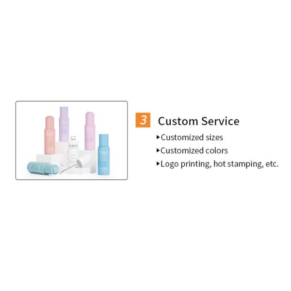 30ml 1oz Press Button Flat Shoulder Dropper Bottle Face Serum Bottle