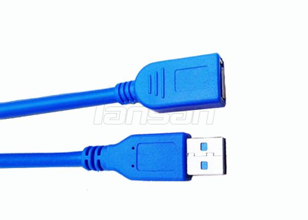 Cheap Blue PVC Jacket High Speed Micro USB Data Cable USB 2.0 Male To Female Data Cable for sale