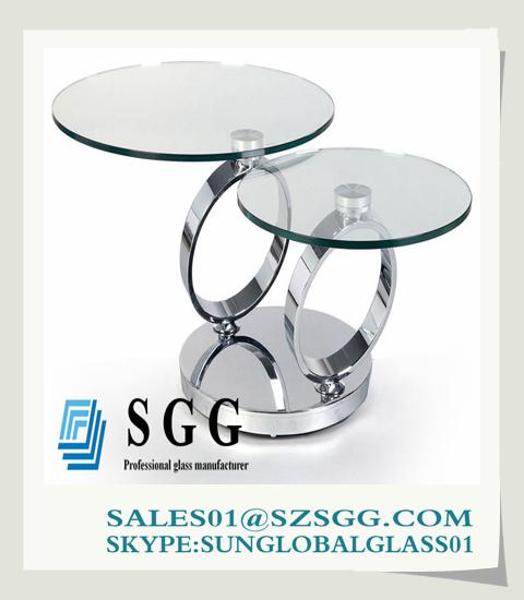 Cheap high quality oval-shaped glass dining table for sale