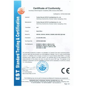 Guangdong Chef PRO Kitchen Equipment CO., LTD Certifications