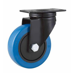 medium duty 3" rigid orange color PU caster double ball bearing , Rueda,