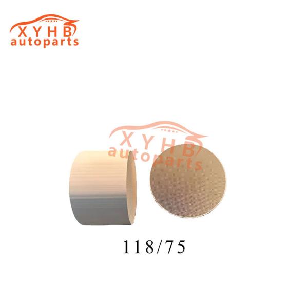 Ceramic Carrier Anisotropic High-Quality Three-Way Catalytic Filter Element Euro 1-5 Model: 118*75