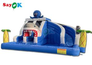 Best Amusement Park Inflatable Slide With Pool 19.7ft Giant Inflatable Shark Water Slide For Kids wholesale