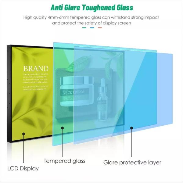 65 Inch Shop Lcd Screen Display Window Facing Ultra Narrow Bezel Display