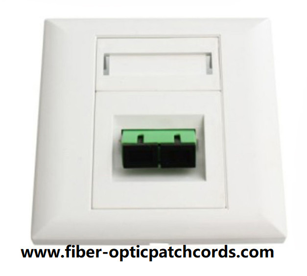 FTTH wall mount box fiber faceplate for SC duplex adapter
