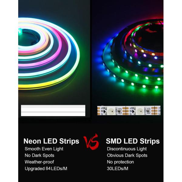 Flexible Led Neon Light Tube 12w/M Ip67 Addressable Scalable