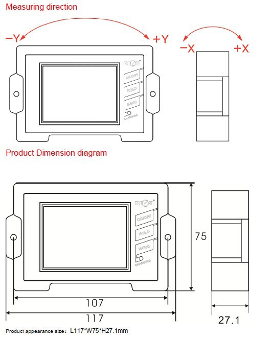 0.003 High Precision Touch Screen MEMS Digital Inclinometer MADE IN CHINA