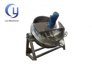 China Tiltable Automated Mixing Industrial Steam Jacketed Kettle 500 Liter Steam on sale