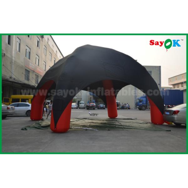 Inflatable Tent Dome Red / Black Spider Inflatable Dome Tent 4 Legs With Oxford Cloth Fire Retardant