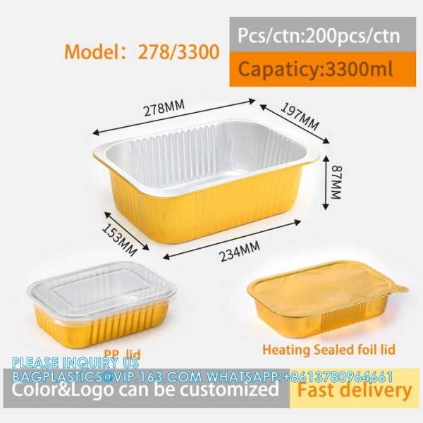 475ml Length 161MM, Sturdy Aluminum Foil Pans With Lids For Cooking, Baking, Reheating, Freezer, Oven, Recyclable