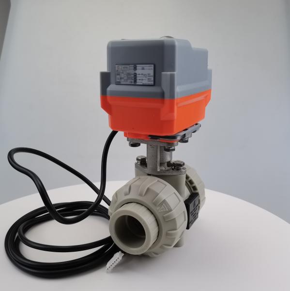 Cheap 1.6MPa PPH UPVC Electric Actuated Ball Valve Wear Resistance  mini motor valve for sale