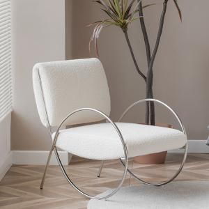 Best Lobby Teddy Metal Base Fabric Leisure Chair Bedroom Lounge wholesale