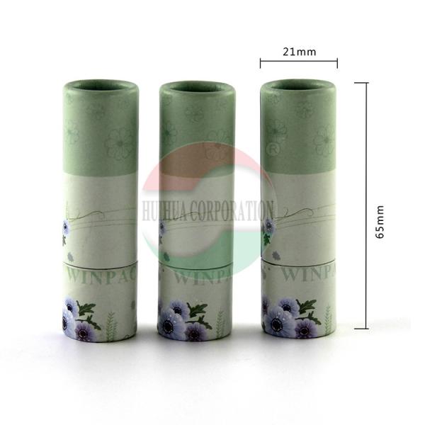 Cheap Biodegradable Kraft Paper Lip Balm Tube With CMYK Printing Offset for sale