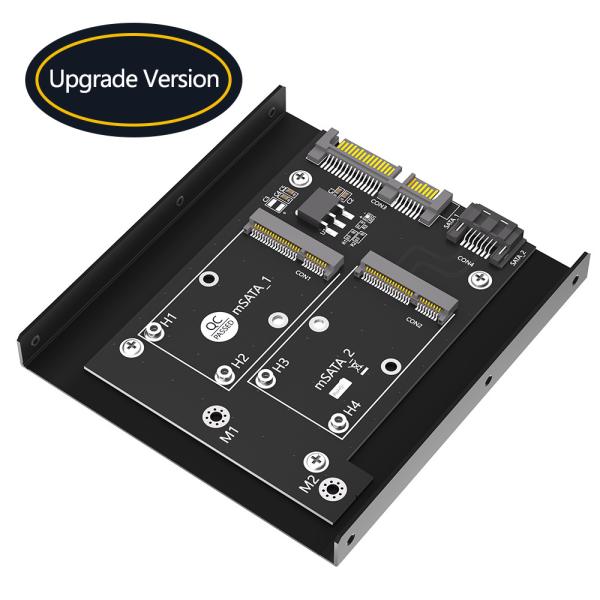 Upgrade Version Dual MSATA SSD To Dual SATA3 Converter Adapter Card With 3.5 Inch HDD Bracket
