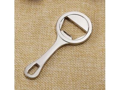 Cheap Metal Racket Shape Blank Beer Bottle Opener,Die casting nickle plating racket shape beer bottle opener, engraved logo for sale