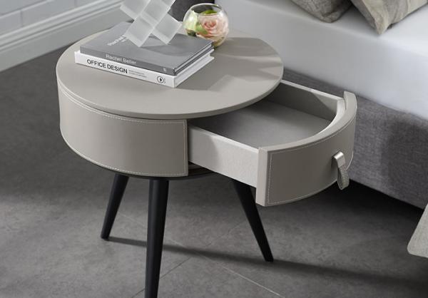 Cheap Gelaimei Minimalist Style Dia 450mm Small Round Side Table With Drawer for sale
