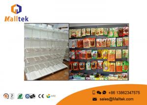 China Commercial Perforated Supermarket Gondola Shelving Double Sided For Shopping Mall on sale