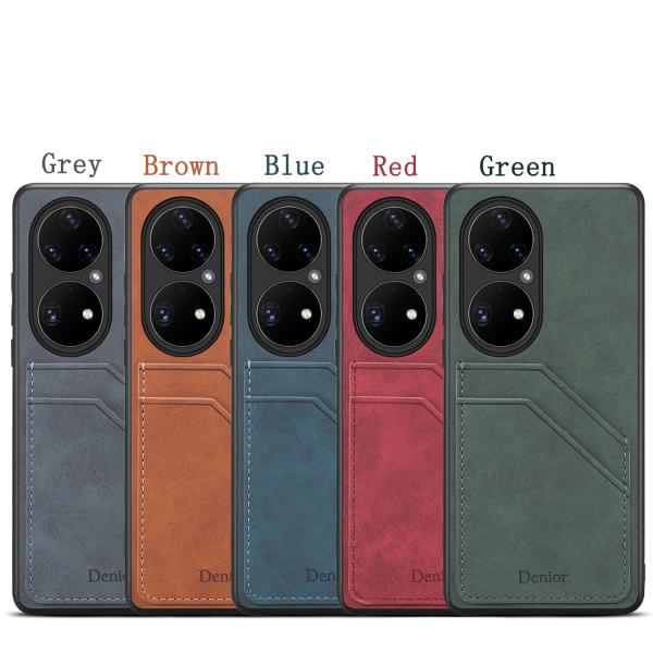 Seamless Leather Card Holder Wallet Phone Shockproof Genuine