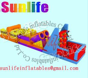 Best Amusement Park Large Inflatable Obstacle Course Bouncy Castles for adults and children wholesale